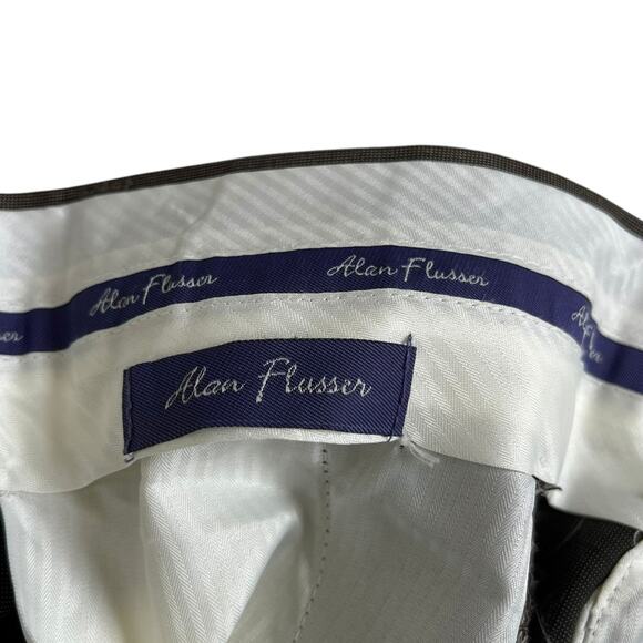 Alan Fusser Brown Wool Blend Dress Pants Men Size 34x34 | 57-40 - Picture 8 of 11